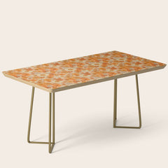 70s retro vintage daisies, flowers, orange, peach Coffee Table