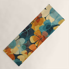 A Floral Palette of Colorful Petals Yoga Mat