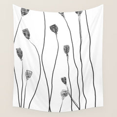 A group of poppy heads Wall Tapestry