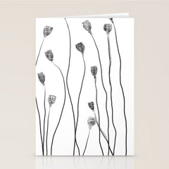 A group of poppy heads Stationery Card