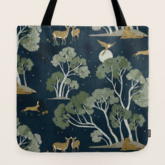 A Forest Awakens Full Moon Tote Bag