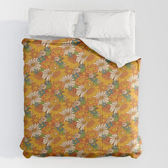 70s Retro Floral Comforter