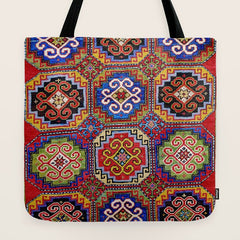 19th Century Armenian Kazak dated 1896 Tote Bag