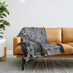 A Book Lover's Dream - Cincinnati Public Library black and white photographs / black and white photo Throw Blanket
