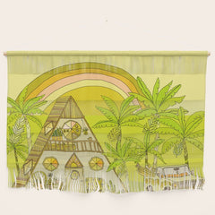a frame simple living // banana pancakes // retro surf art by surfy birdy Wall Hanging