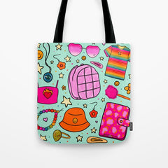 90's Things Print Tote Bag