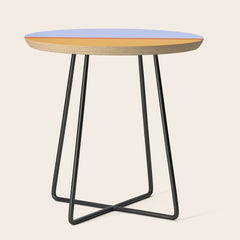 70s Summer Color Block Blue and Orange Side Table
