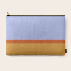 70s Summer Color Block Blue and Orange Carry All Pouch