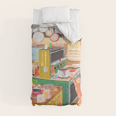 A Cat in the Kitchen Comforter