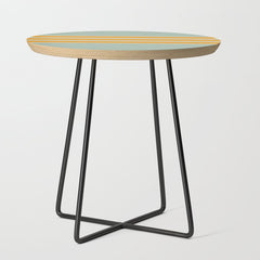 70s Style Mint Orange White Retro Stripes Pomona Side Table