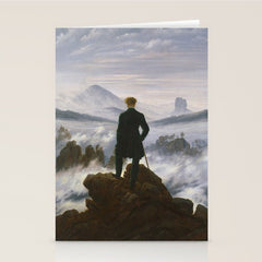 "Wanderer above the Sea of Fog" ("Der Wanderer ��ber dem Nebelmeer") by Caspar David Friedrich, circa 1817 Stationery Card