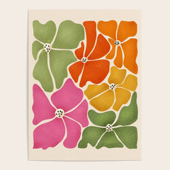 70's Florals Poster