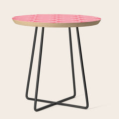 70s Throwback Wavy Stripes Pattern Side Table