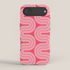 70s Throwback Wavy Stripes Pattern iPhone Case