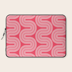 70s Throwback Wavy Stripes Pattern Laptop Sleeve