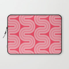 70s Throwback Wavy Stripes Pattern Laptop Sleeve