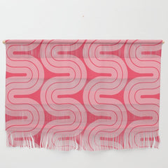70s Throwback Wavy Stripes Pattern Wall Hanging
