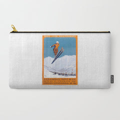 1927 Chamonix - Mont Blanc France Ski Championship Poster Carry All Pouch