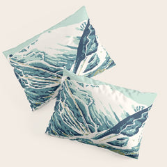 2021 Ski Stowe Vermont Vintage Poster Pillow Sham