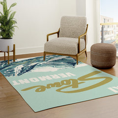 2021 Ski Stowe Vermont Vintage Poster Rug