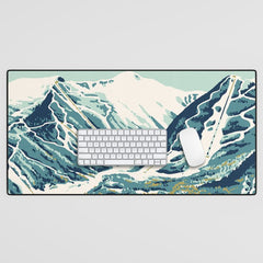 2021 Ski Stowe Vermont Vintage Poster Desk Mat