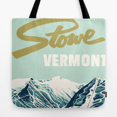 2021 Ski Stowe Vermont Vintage Poster Tote Bag