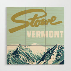 2021 Ski Stowe Vermont Vintage Poster Wood Wall Art