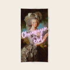 Champagne Diet' Marie Antoinette Bath Towel