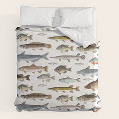A Few Freshwater Fish Duvet Cover