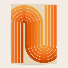 70s Retro Vintage Style Minimal Design 553 Poster