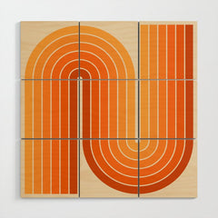 70s Retro Vintage Style Minimal Design 553 Wood Wall Art