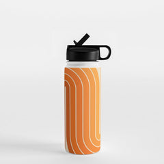 70s Retro Vintage Style Minimal Design 553 Water Bottle