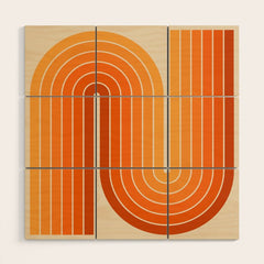 70s Retro Vintage Style Minimal Design 553 Wood Wall Art