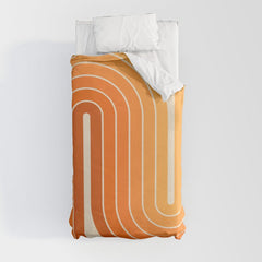 70s Retro Vintage Style Minimal Design 553 Duvet Cover