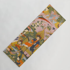 (Book of omens) Angels bow before Adam and Eve in Paradise Islamic Antique Art Yoga Mat
