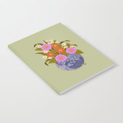 1970s Disco Ball Flower Pot Notebook