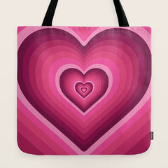 70's Heart Tote Bag