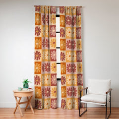 70's Daisy Bloom Window Curtain