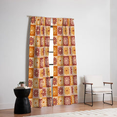 70's Daisy Bloom Window Curtain