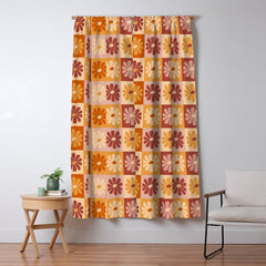 70's Daisy Bloom Window Curtain