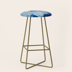 4 Four 4 Blue and White Ginger Jars Stool