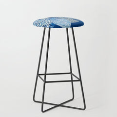 4 Four 4 Blue and White Ginger Jars Stool