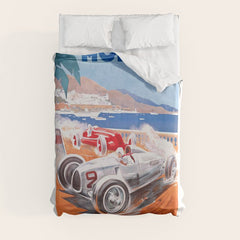 1936 Monaco Grand Prix Race Poster Duvet Cover
