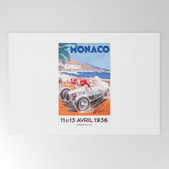 1936 Monaco Grand Prix Race Poster Welcome Mat