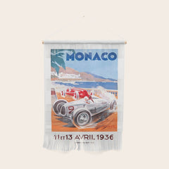 1936 Monaco Grand Prix Race Poster Wall Hanging