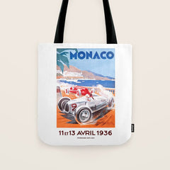 1936 Monaco Grand Prix Race Poster Tote Bag