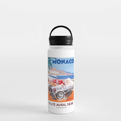 1936 Monaco Grand Prix Race Poster Water Bottle