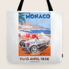 1936 Monaco Grand Prix Race Poster Tote Bag