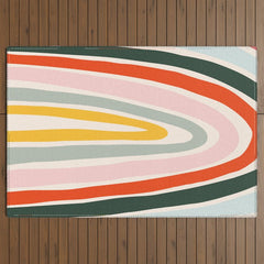 70s Vintage Rainbow Outdoor Rug