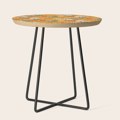 70s Retro Floral Side Table